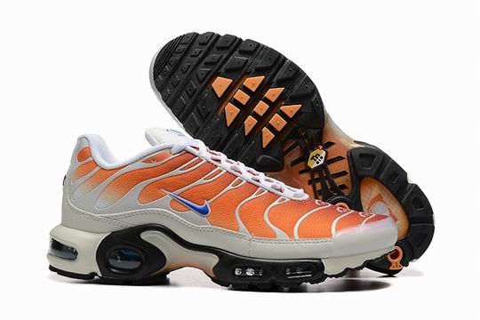 Cheap Nike Air Max Plus Orange White Blue Swoosh TN Men's Shoes-256 - Click Image to Close